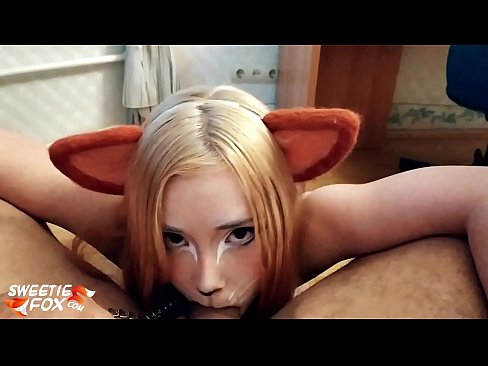 ❤️ Kitsune залгих дик, булэг нь түүний аманд Порно манайд ️❤